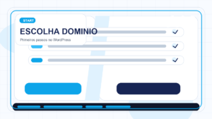 Illustration of domain name options and naming checks for a beginner blog