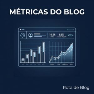 Capa do artigo sobre metricas simples para saber se o blog esta crescendo no Rota de Blog